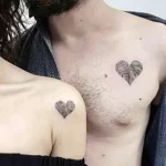два сердца тату 06.02.22 №0004 - heart tattoo tatufoto.com