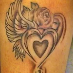 сердце роза тату 06.02.22 №0008 - heart tattoo tatufoto.com
