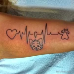 тату биение сердца 06.02.22 №0004 - heart tattoo tatufoto.com
