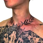 тату венок на шее 02.02.22 №0001 - neck tattoo tatufoto.com