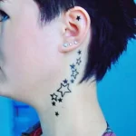 тату звезды на шее 02.02.22 №0013 - neck tattoo tatufoto.com