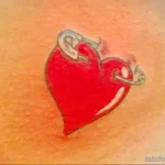 тату красное сердце 06.02.22 №0011 - heart tattoo tatufoto.com