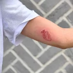тату красное сердце 06.02.22 №0014 - heart tattoo tatufoto.com