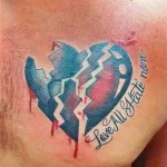 тату разбитое сердце 06.02.22 №0015 - heart tattoo tatufoto.com