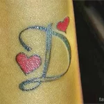 тату сердце с буквой 06.02.22 №0017 - heart tattoo tatufoto.com