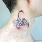 тату скорпион на шее 02.02.22 №0002 - neck tattoo tatufoto.com