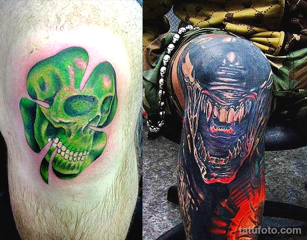 тату цветные череп 13.02.22 №0006 — color drawing tattoo tatufoto.com