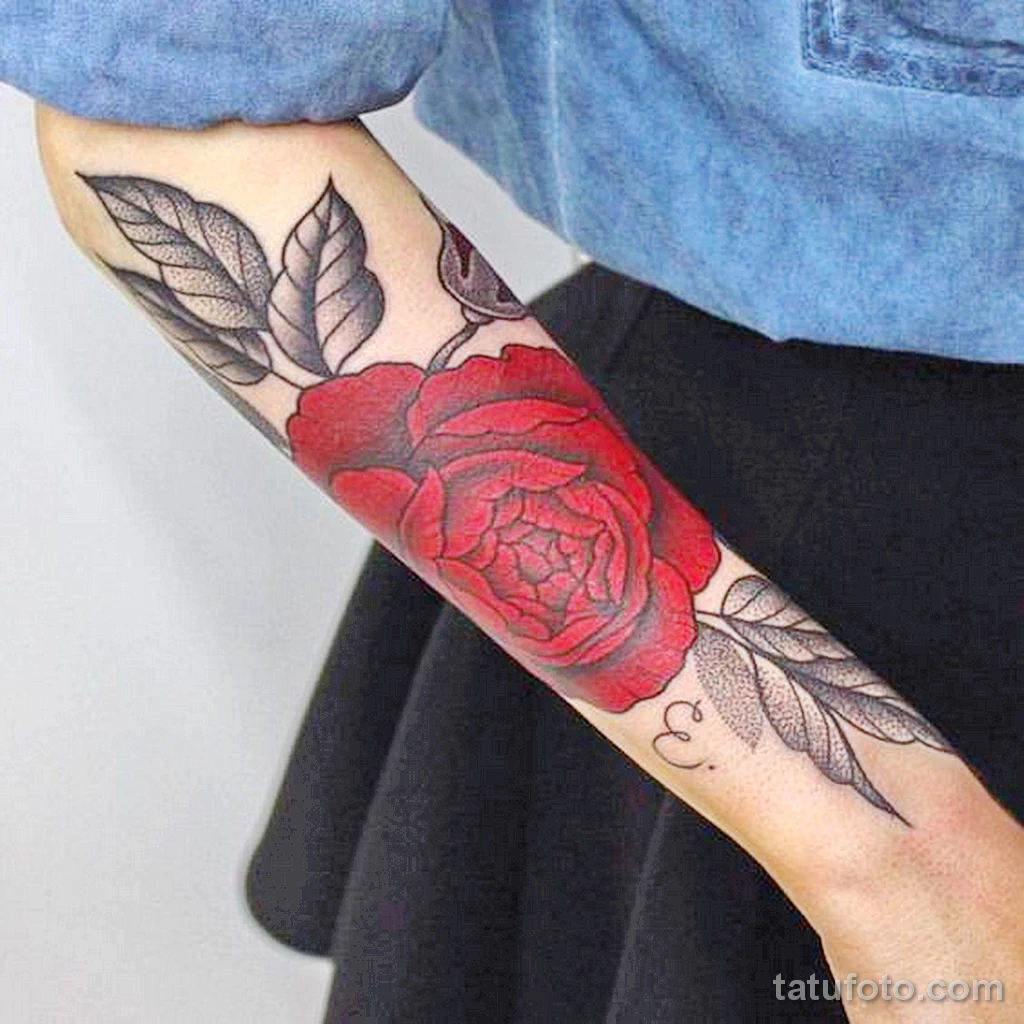 тату цветы цветные 13.02.22 №0003 — color drawing tattoo tatufoto.com