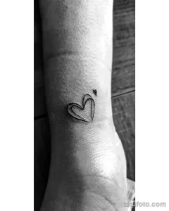 фото тату с рисунком сердца 05.02.22 №0249 - heart tattoo photo tatufoto.com