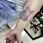 фото тату с рисунком сердца 05.02.22 №0250 - heart tattoo photo tatufoto.com