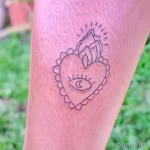 фото тату с рисунком сердца 05.02.22 №1014 - heart tattoo photo tatufoto.com