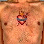 фото тату с рисунком сердца 05.02.22 №1453 - heart tattoo photo tatufoto.com