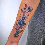 Фото тату планета Земля 28.03.22 №0820 - planet earth tattoo tatufoto.com