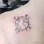 Фото тату планета Земля 28.03.22 №1003 - planet earth tattoo tatufoto.com