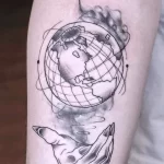 Фото тату планета Земля 28.03.22 №1008 - planet earth tattoo tatufoto.com
