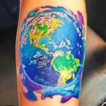 Фото тату планета Земля 28.03.22 №1023 - planet earth tattoo tatufoto.com