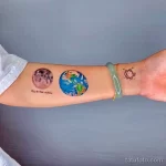 Фото тату планета Земля 28.03.22 №1144 - planet earth tattoo tatufoto.com