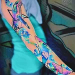 Женские тату - Акварель 19.04.22 №0010 - Female tattoos - Watercolor tatufoto.com