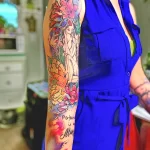 Женские тату - Акварель 19.04.22 №0016 - Female tattoos - Watercolor tatufoto.com