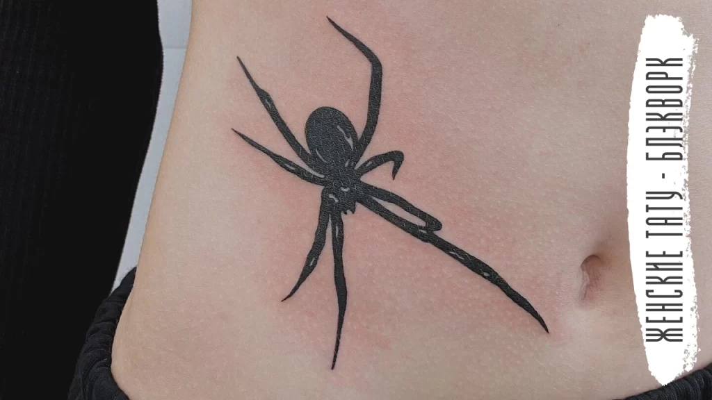 Женские тату - Блэкворк - для tatufoto.com от 19042022