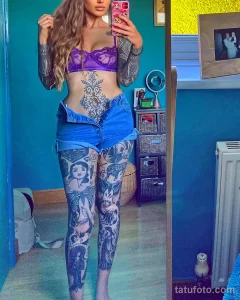 Женские тату - Орнаментал 19.04.22 №0005 - Female tattoos - Ornamental tatufoto.com