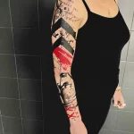 Женские тату - Треш Полька 19.04.22 №0004 - Female tattoos - Trash Polka tatufoto.com