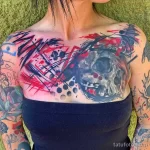 Женские тату - Треш Полька 19.04.22 №0008 - Female tattoos - Trash Polka tatufoto.com