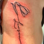 Фото тату цветок подснежника 19.04.22 №0020 - snowdrop flower tattoo tatufoto.com