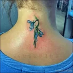 Фото тату цветок подснежника 19.04.22 №0023 - snowdrop flower tattoo tatufoto.com