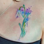 Фото тату цветок подснежника 19.04.22 №0026 - snowdrop flower tattoo tatufoto.com