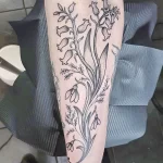 Фото тату цветок подснежника 19.04.22 №0061 - snowdrop flower tattoo tatufoto.com