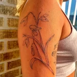 Фото тату цветок подснежника 19.04.22 №0070 - snowdrop flower tattoo tatufoto.com