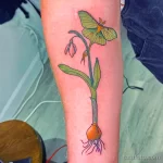 Фото тату цветок подснежника 19.04.22 №0074 - snowdrop flower tattoo tatufoto.com