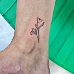 Фото тату цветок подснежника 19.04.22 №0077 - snowdrop flower tattoo tatufoto.com