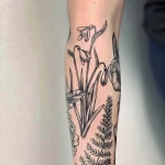 Фото тату цветок подснежника 19.04.22 №0090 - snowdrop flower tattoo tatufoto.com