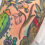 Фото тату цветок подснежника 19.04.22 №0123 - snowdrop flower tattoo tatufoto.com