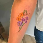 Фото тату цветок подснежника 19.04.22 №0126 - snowdrop flower tattoo tatufoto.com