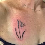 Фото тату цветок подснежника 19.04.22 №0139 - snowdrop flower tattoo tatufoto.com