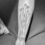 Фото тату цветок подснежника 19.04.22 №0185 - snowdrop flower tattoo tatufoto.com