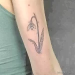 Фото тату цветок подснежника 19.04.22 №0188 - snowdrop flower tattoo tatufoto.com