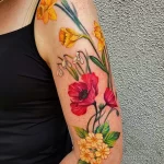 Фото тату цветок подснежника 19.04.22 №0193 - snowdrop flower tattoo tatufoto.com