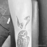 Фото тату цветок подснежника 19.04.22 №0204 - snowdrop flower tattoo tatufoto.com
