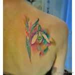 Фото тату цветок подснежника 19.04.22 №0206 - snowdrop flower tattoo tatufoto.com