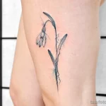 Фото тату цветок подснежника 19.04.22 №0242 - snowdrop flower tattoo tatufoto.com