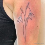 Фото тату цветок подснежника 19.04.22 №0250 - snowdrop flower tattoo tatufoto.com
