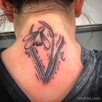 Фото тату цветок подснежника 19.04.22 №0256 - snowdrop flower tattoo tatufoto.com