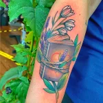 Фото тату цветок подснежника 19.04.22 №0260 - snowdrop flower tattoo tatufoto.com