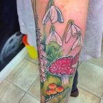 Фото тату цветок подснежника 19.04.22 №0266 - snowdrop flower tattoo tatufoto.com