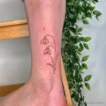 Фото тату цветок подснежника 19.04.22 №0270 - snowdrop flower tattoo tatufoto.com