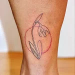 Фото тату цветок подснежника 19.04.22 №0273 - snowdrop flower tattoo tatufoto.com